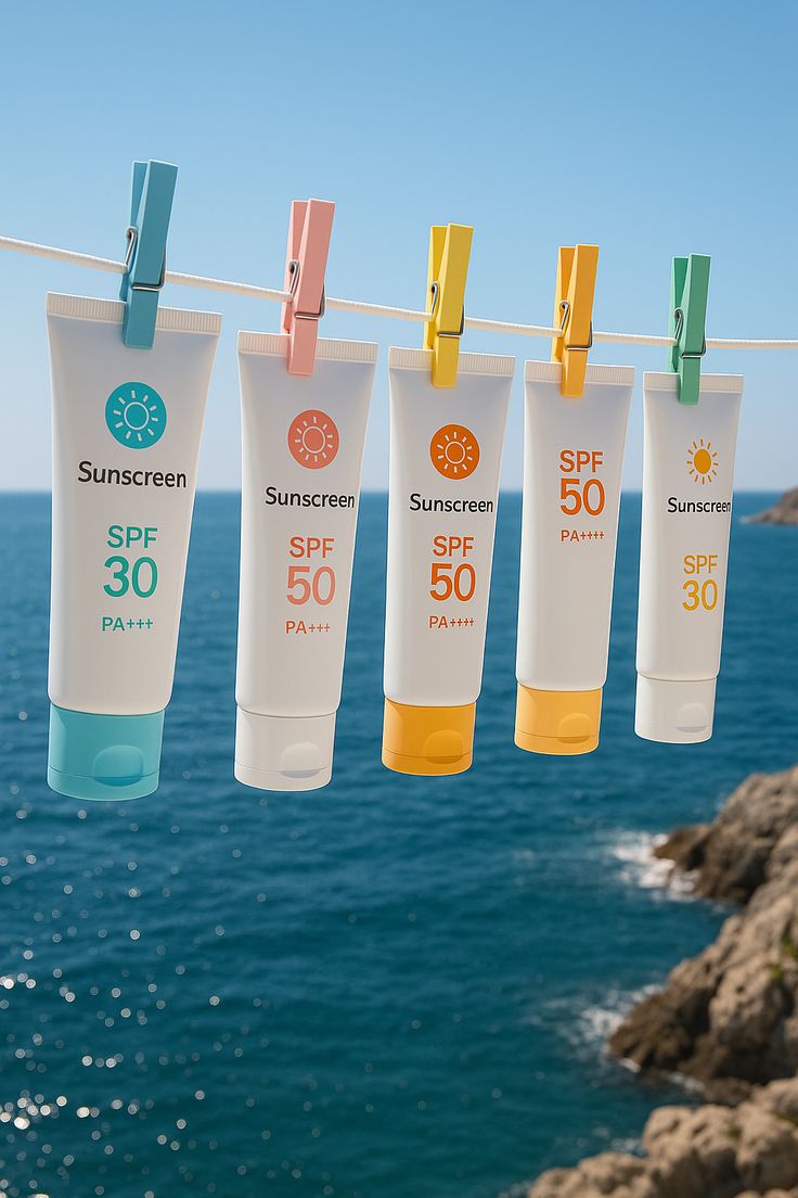 Applying skincare products in summer step by step