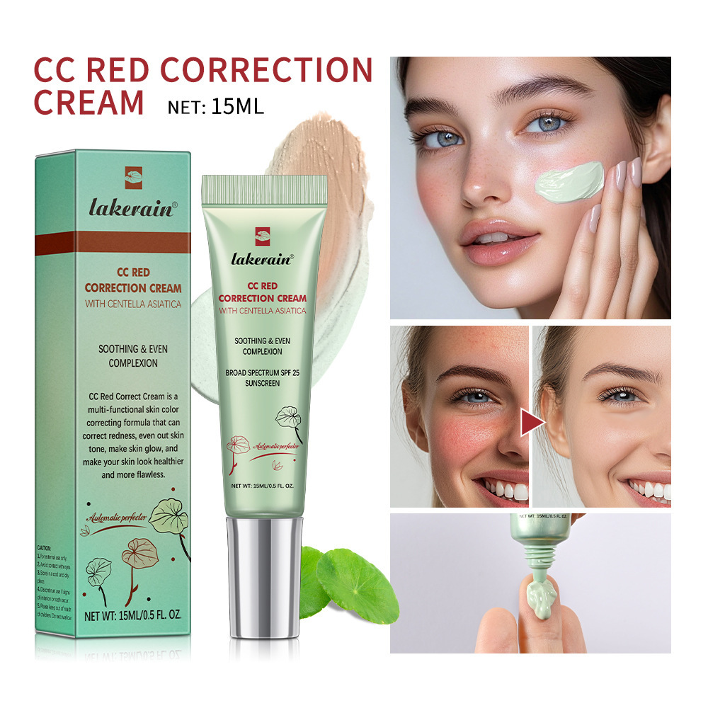 Lakerain Centella Asiatica CC Cream – Color Correcting Primer with SPF | Green, Purple & Transparent Shades | TenToes Hamburg