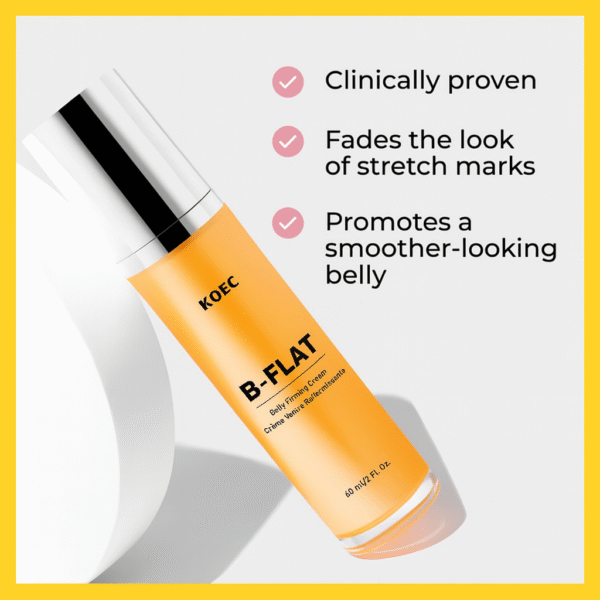 B-FLAT Belly Firming Cream 60ml-Stretch Mark Repair & Firming Body Moisturizer