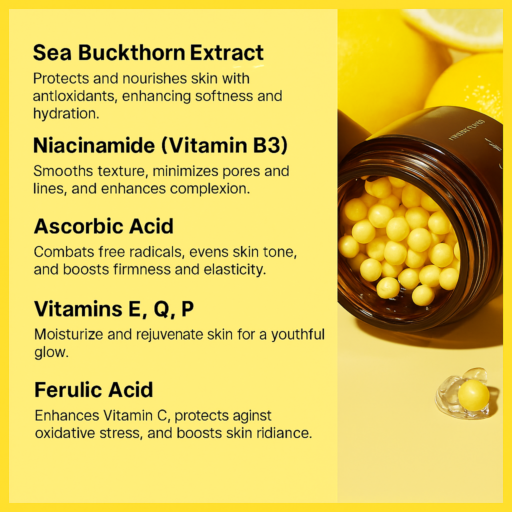 Golden Boba Cream – Deep Vita C Capsule Cream with Niacinamide 5% & Vitamin C for Bright, Hydrated Skin | TenToes Hamburg