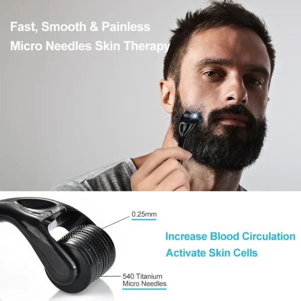 Beard Growth Kit with Microneedle Roller, Essential Oil, Balm & Comb – TenToes - Image 5