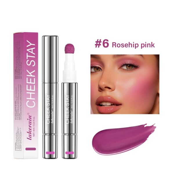 6 Colors Multifunctional Cosmetic Brush Liquid Highlight Blush Stick - Image 3